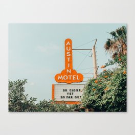 Austin Motel Sign Canvas Print