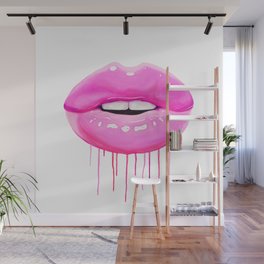 Pink lips Wall Mural