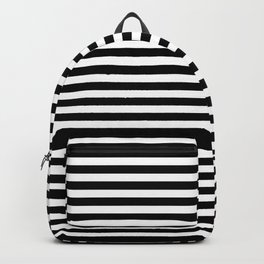 Striped Black and White Backpack