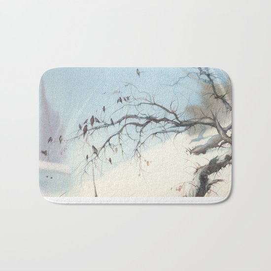 winter tree Bath Mat