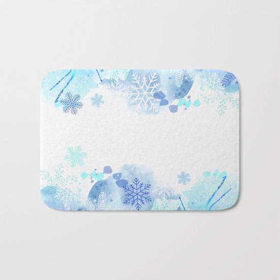 Snowflakes Bath Mat