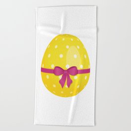 Yellow Easter Egg Beach Towel