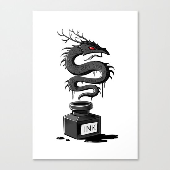 Ink Dragon Canvas Print
