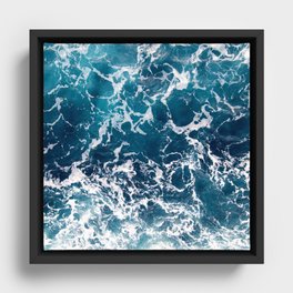 Sea Waves in the Ocean Framed Canvas