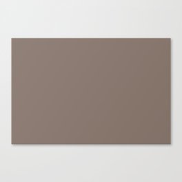 Dark Brown Solid Color Pairs Pantone Mountain Trail 17-0807 TCX Shades of Brown Hues Canvas Print