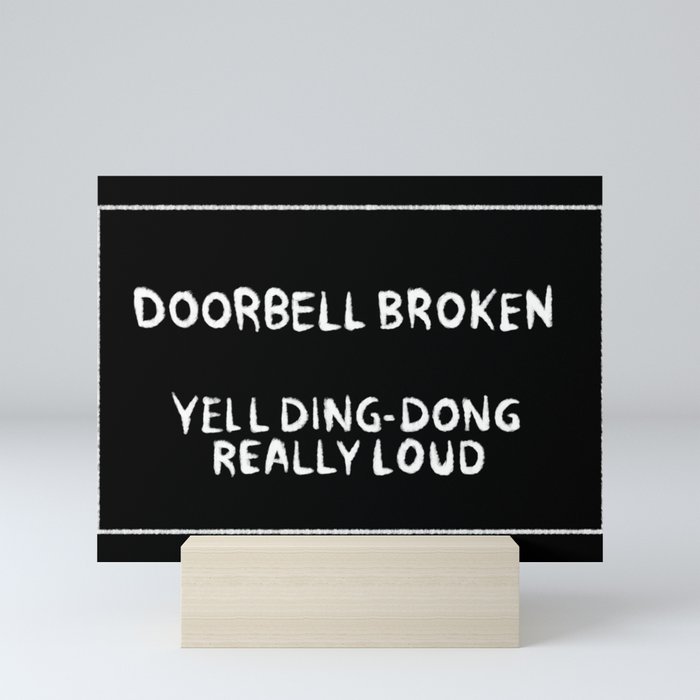 Doorbell Broken Mini Art Print