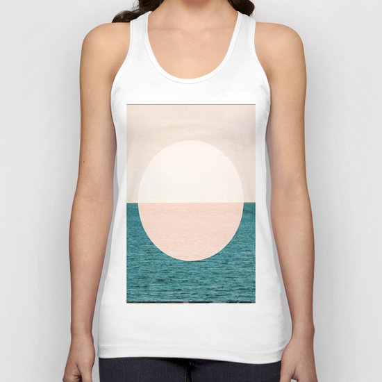 Geometric Sunset Unisex Tank Top