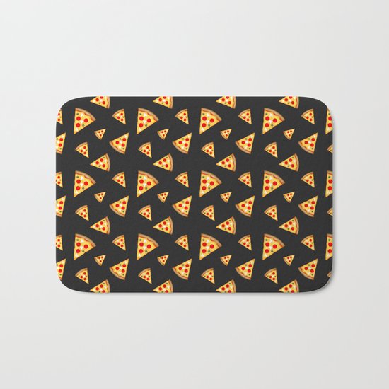 Cool and fun pizza slices pattern Bath Mat
