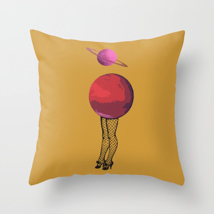 Galaxy Lady Throw Pillow