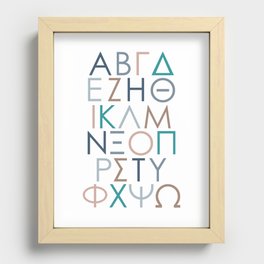 Greek Alphabet Recessed Framed Print