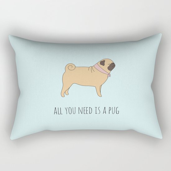 PUG Rectangular Pillow
