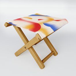 Abstract Ephemeral Shapes Colorful Art Folding Stool