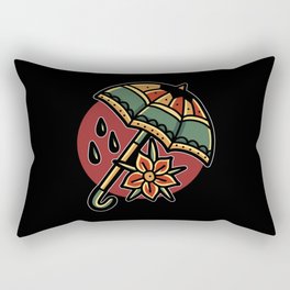 Umbrella with flower tattoo style gifts Rectangular Pillow
