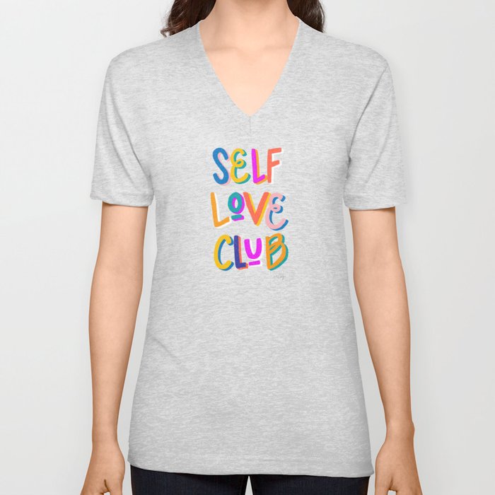 Self Love Club – Rainbow V Neck T Shirt