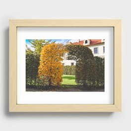 Autumn at Wallenstein Garden, Prague Recessed Framed Print