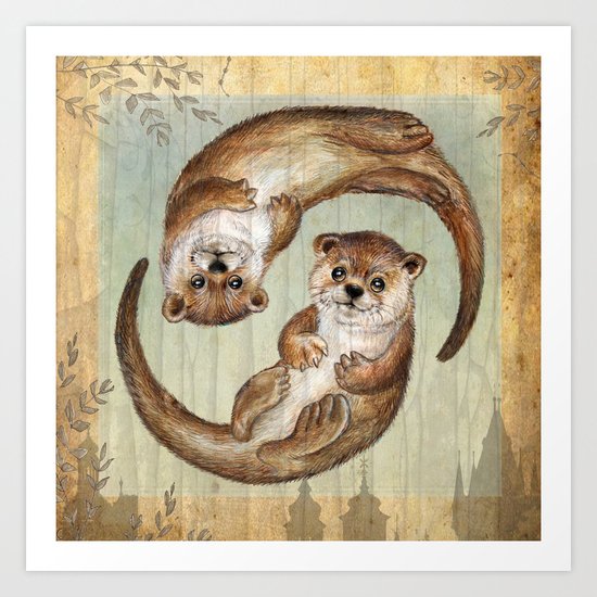 OTTERs over Praha Art Print