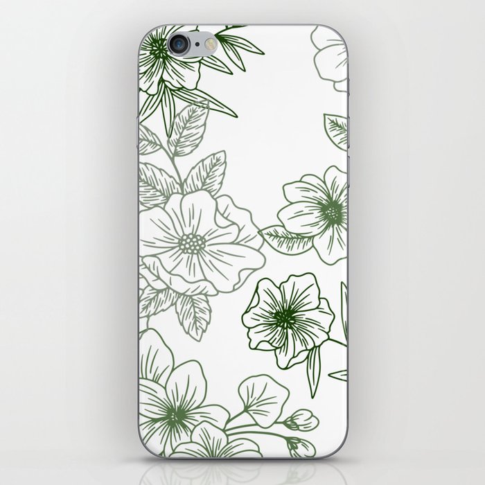 Sage Floral iPhone Skin