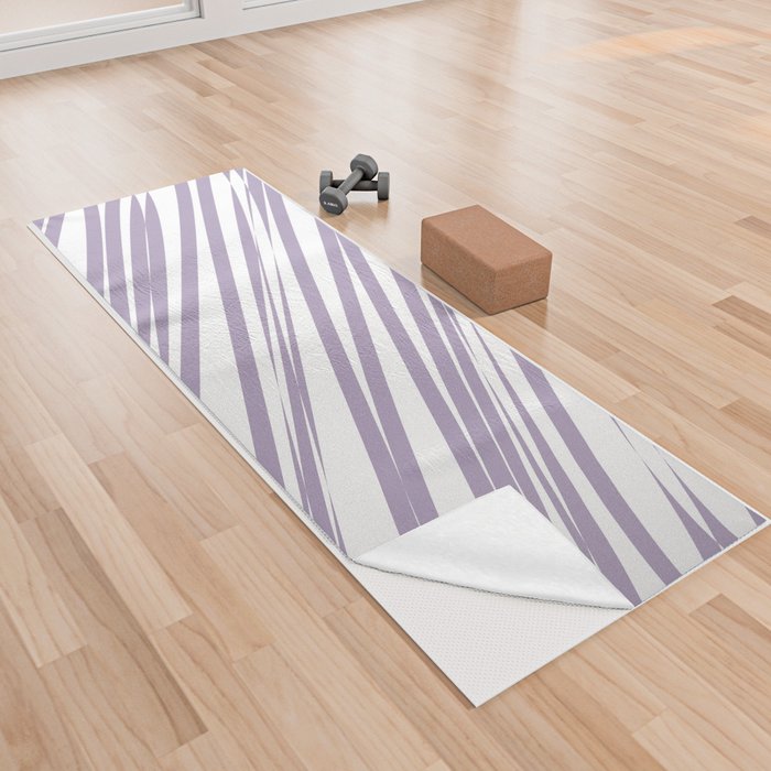 Light purple stripes background Yoga Towel
