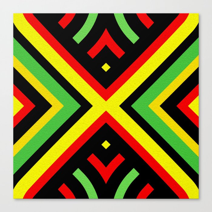 Jah Sun Always Rise Irie Reggae Mandala Canvas Print