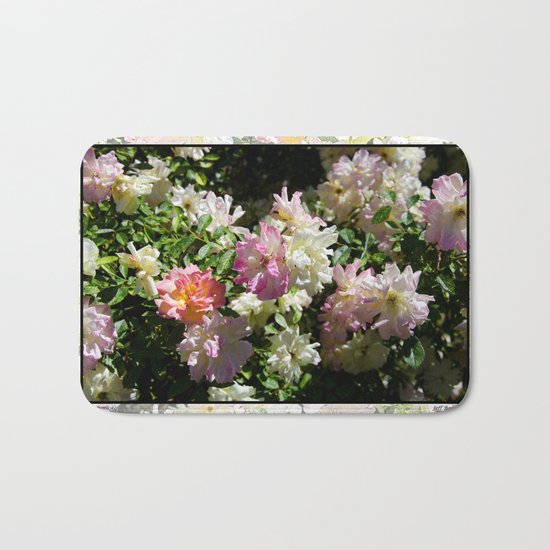 ROSA BONICA ROSE FLOWERS Bath Mat