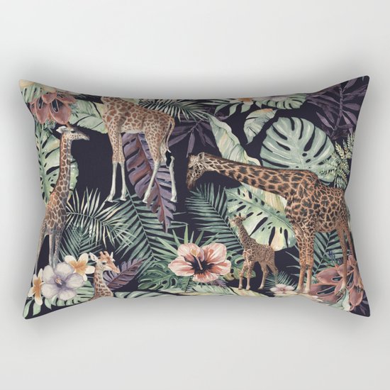 Giraffe Pattern Rectangular Pillow