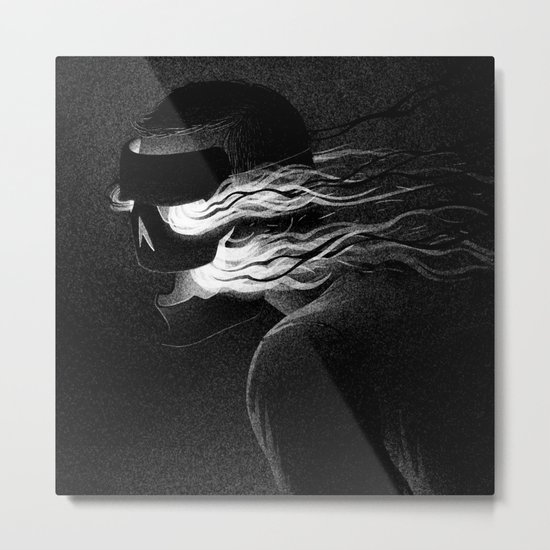 Drawlloween 2015: Mask Metal Print