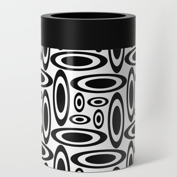 Black and White Repeat Pattern 12 Can Cooler