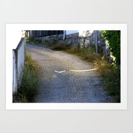 City Back Ways Art Print | Town, Ally, Hill, Orange Peal, Photo, Mornings, Colorful, City, Streets, Summer 