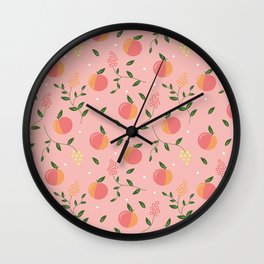 Peachy pattern Wall Clock