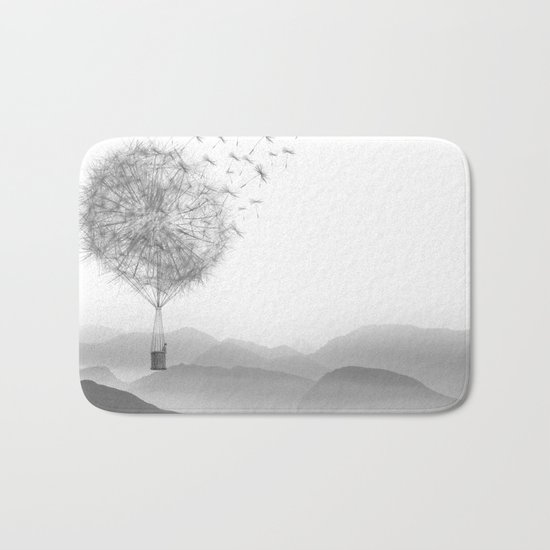 Dandelion Sketch Bath Mat