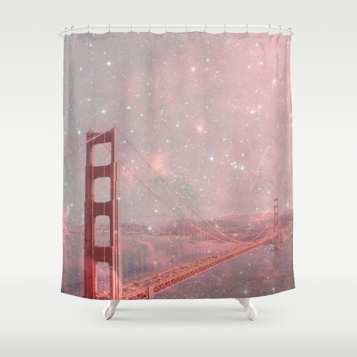 Stardust Covering San Francisco Shower Curtain