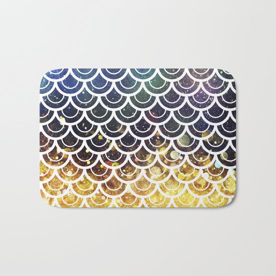 Mermaid Scales Deep Sea Sparkle Bath Mat