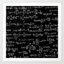Math Equations // Black Art Print