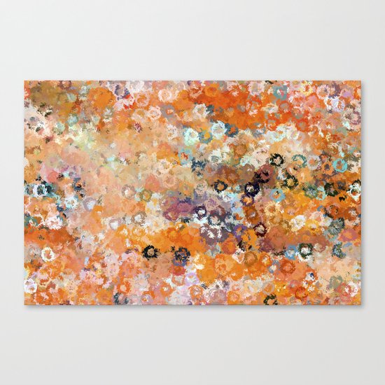 Blotchy Autumn Watercolor Pattern Canvas Print