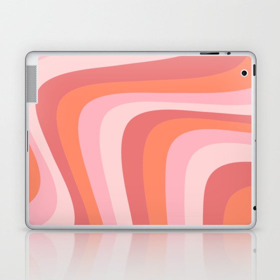 abstract pink red and orange color art Laptop & iPad Skin