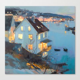 Overlooking the Harbor Canvas Print