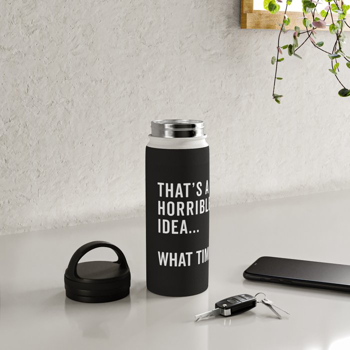 DirtyAngelFace Whats The Best That Could Happen 18 oz Water Bottle With  Handle Lid - Society6