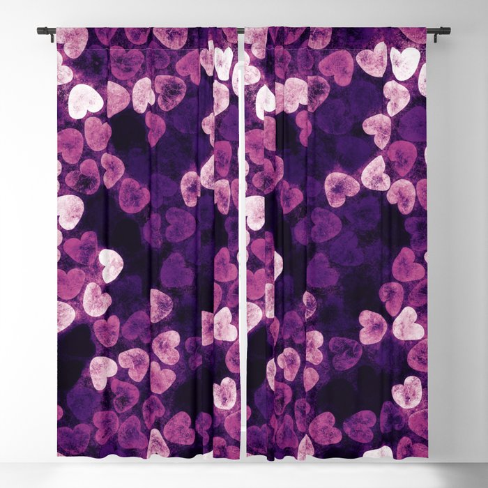 Abstract Lovely Hearts Blackout Curtain
