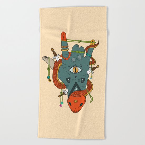 Evil Hand Beach Towel