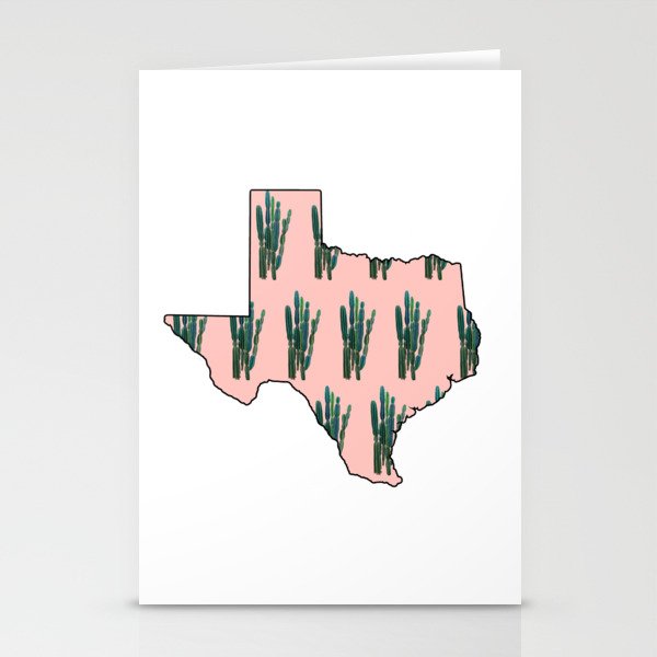Pink Cactus Texas Stationery Cards