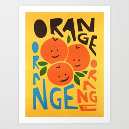 Orange A Tang Art Print
