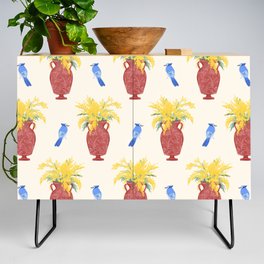Mimosa and Blue Jay Credenza