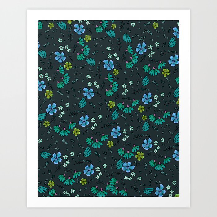Flower Field Pattern_08.3 Art Print