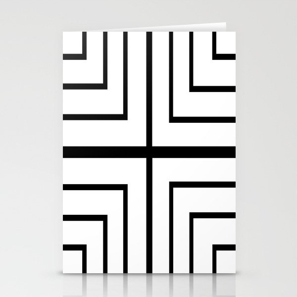 Square - Black and White Stationery Cards