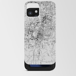 Fayetteville White Map iPhone Card Case