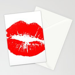 Red Sexy Lips Kiss Print Clipart Illustration Stationery Card