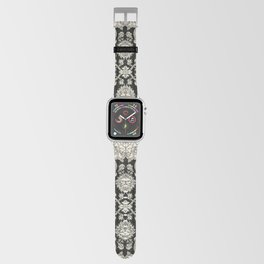 Black and White Floral Apple Watch Band