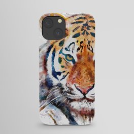 Tiger Head watercolor iPhone Case