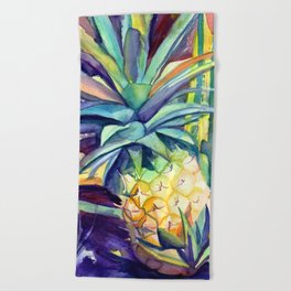 Kauai Pineapple 4 Beach Towel