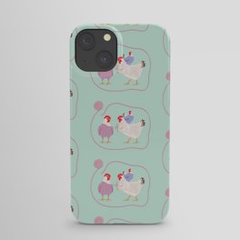 Chickens Knitting iPhone Case